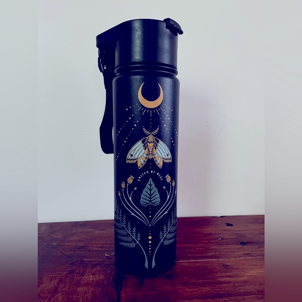 Lunar Moth Stainless Steel Insulated 22oz mug or water bottle, United By Blue